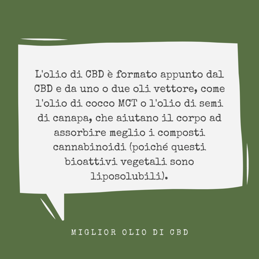 cos'è l'olio di CBD